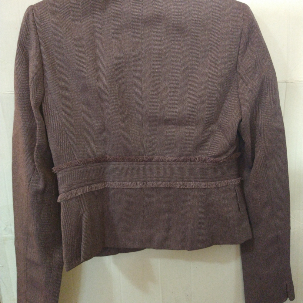 3 PC Eggplant Tweed Larry Levine Suit Skirt Pant Jacket Sz 4 - Picture 7 of 10
